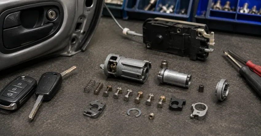 technician testing a car key fob during Car Lock Repair Acton, Halton Hills
