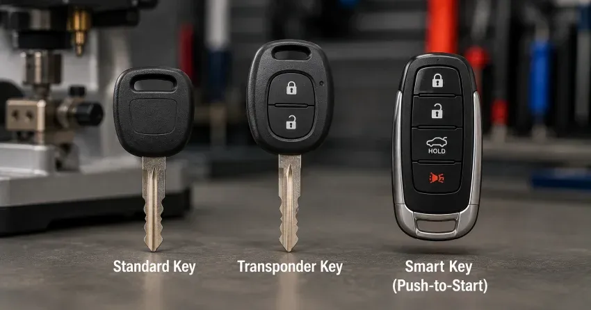 technician cutting a transponder ignition key in Georgetown, Halton Hills
