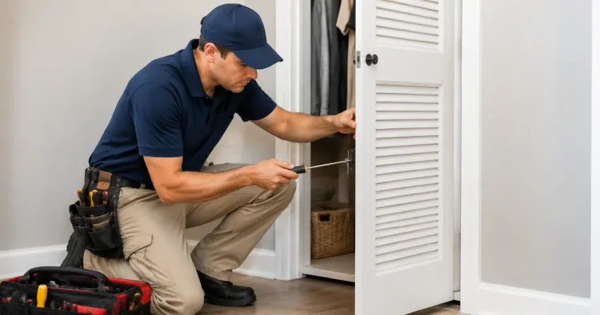 technician repairing doorbell button and wiring in Crewsons Corners, Halton Hills