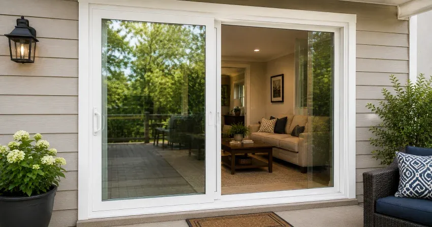 new patio door replacement installed in Glen Williams, Halton Hills home