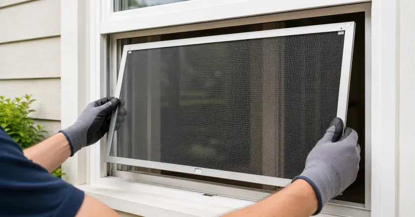 technician repairing a window sash and balance system in Crewsons Corners, Halton Hills