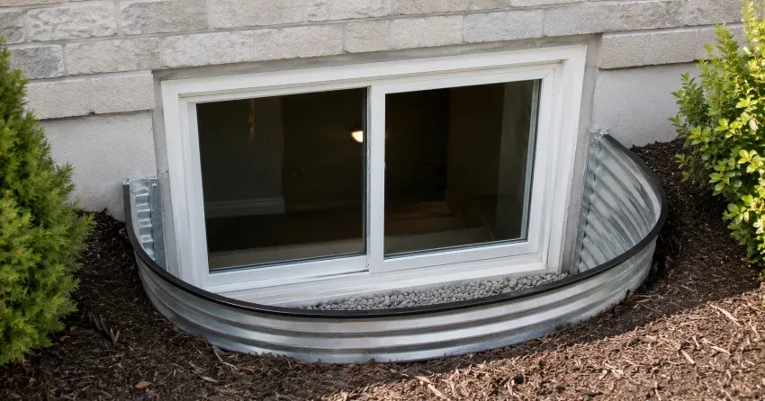 new casement kitchen window installed above sink in Halton Hills